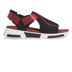 Fitflop mesh red and black Alyssa sandals